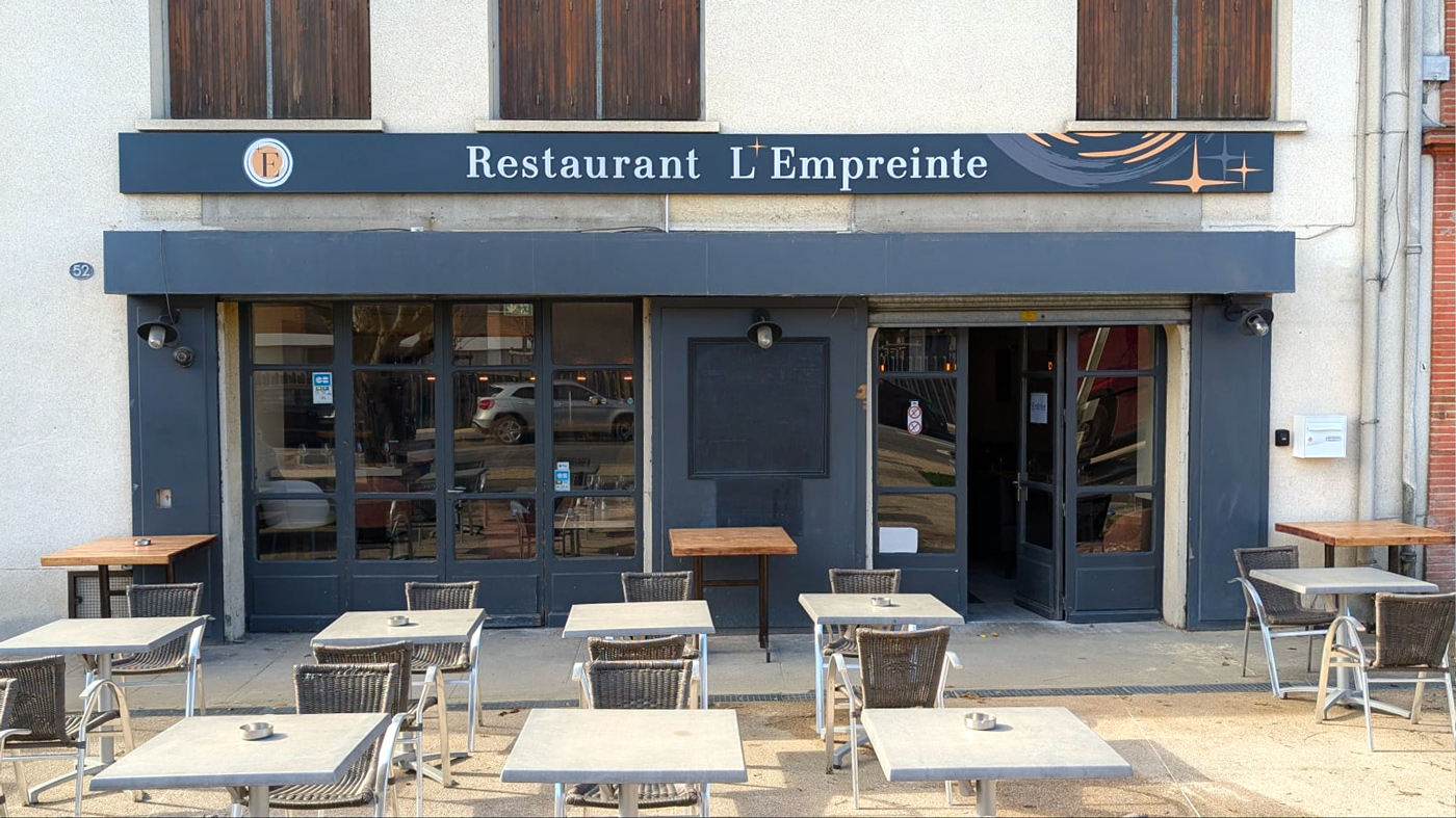 Devanture du Restaurant l'Empreinte au 52 Avenue de Gameville, Saint-Orens